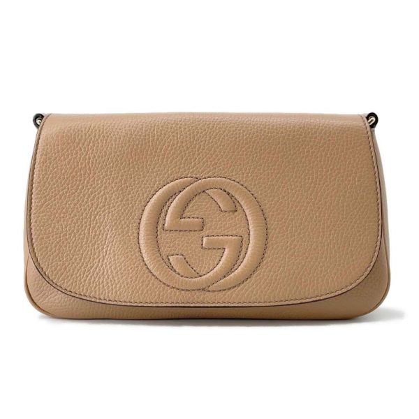 9462496 01 Gucci Soho Chain Shoulder Bag Beige