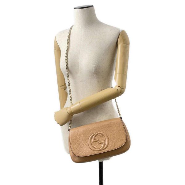 9462496 04 Gucci Soho Chain Shoulder Bag Beige