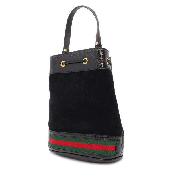 9462540 02 Gucci GG Supreme Ophidia 2way Bucket Handbag black