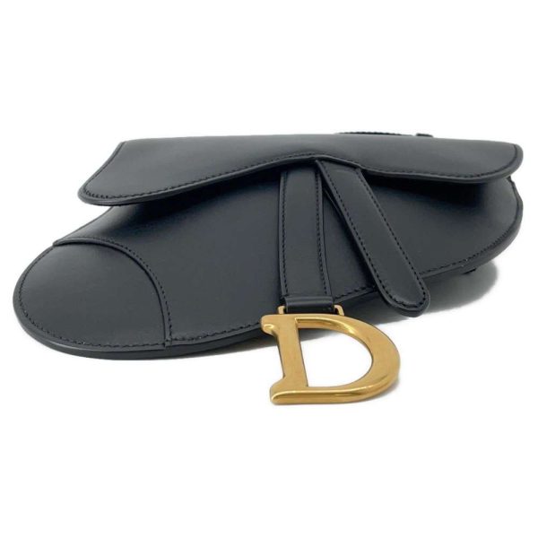 9462632 03 Christian Dior Waist Saddle Bag Black