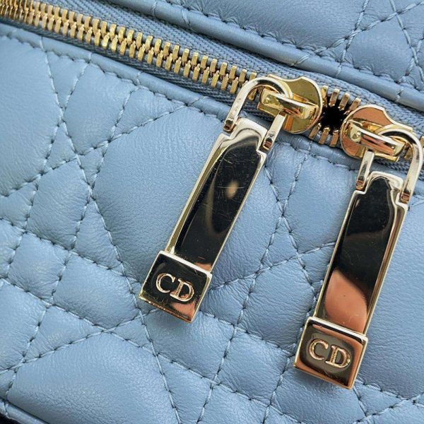 9462731 12 Dior Cannage Vanity 2way Shoulder Bag Blue