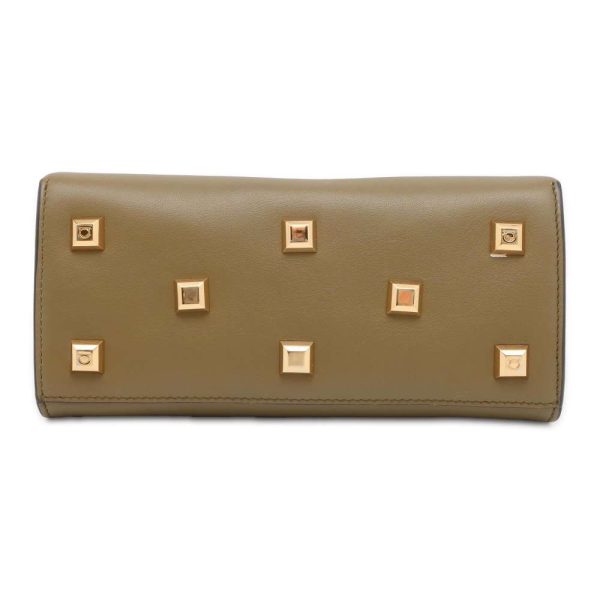 9462786 03 Salvatore Ferragamo Salvatore Gancini 2way Handbag Khaki