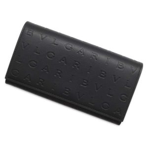 9462991 01 BVLGARI Logo Infinitum Long Wallet Black