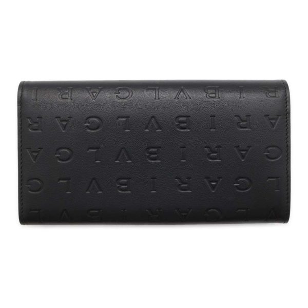 9462991 03 BVLGARI Logo Infinitum Long Wallet Black