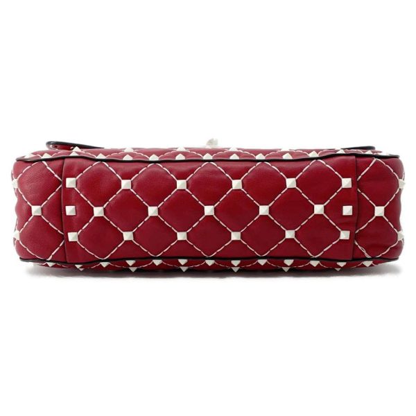 9463493 03 Valentino Rockstud Spike 2way Chain Shoulder Bag Red White