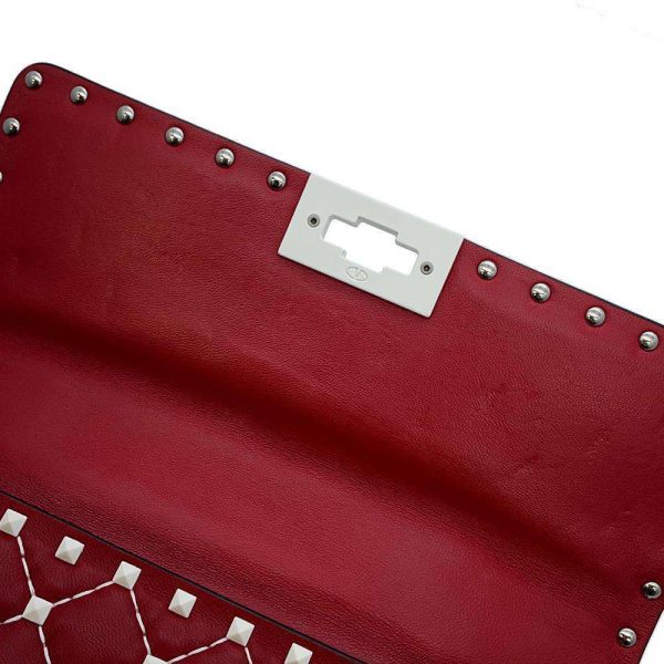 9463493 07 Valentino Rockstud Spike 2way Chain Shoulder Bag Red White