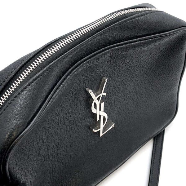 9463738 06 Saint Laurent Paris Logo Lou Shoulder Bag Black