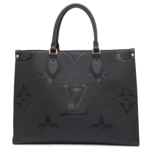 9465114 01 Louis Vuitton On the Go MM Tote Shoulder Bag Black