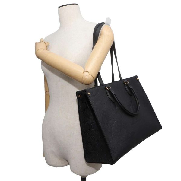 9465114 05 Louis Vuitton On the Go MM Tote Shoulder Bag Black