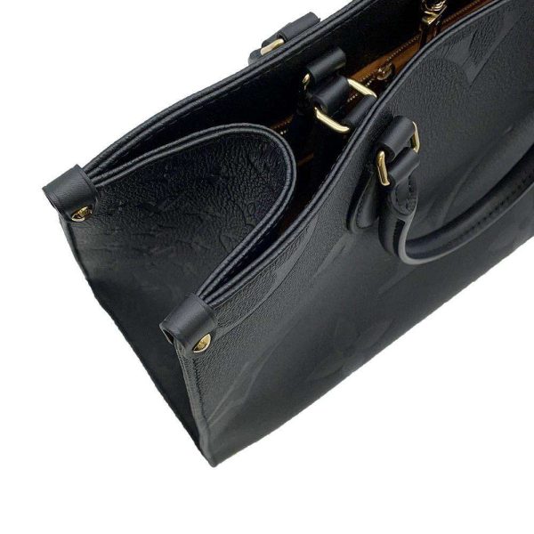 9465114 10 Louis Vuitton On the Go MM Tote Shoulder Bag Black