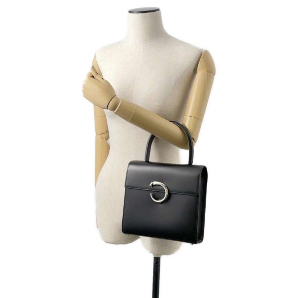 9473935 04 Cartier Panthere Cartier 2way Shoulder Bag Black