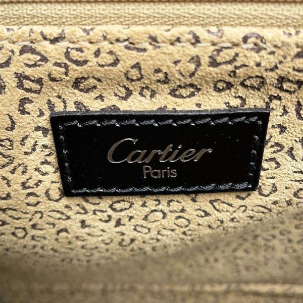 9473935 12 Cartier Panthere Cartier 2way Shoulder Bag Black