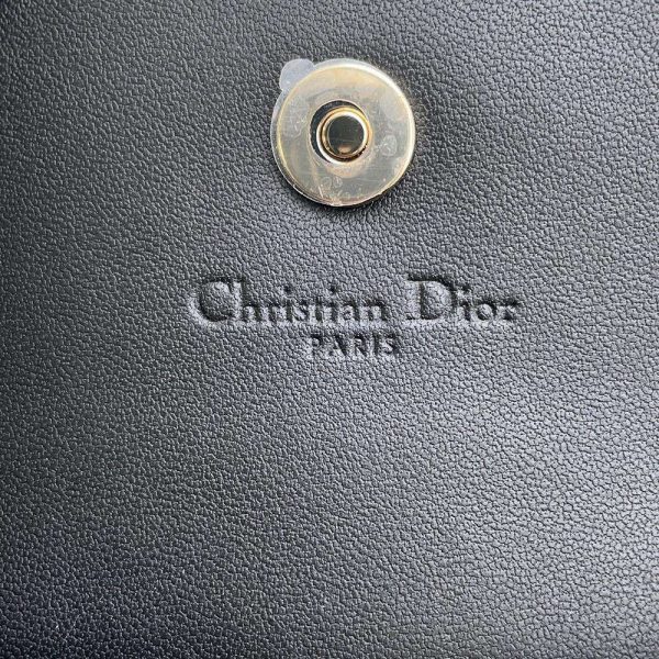 9482920 07 Christian Dior Glycine Cannage Bifold Compact Wallet Black