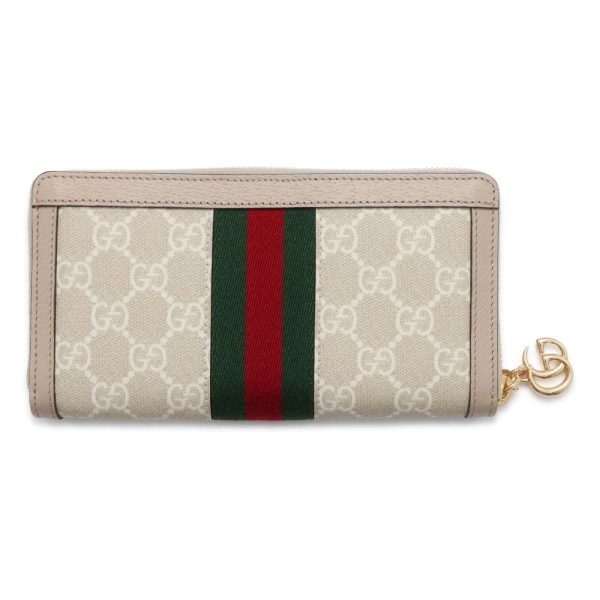 9495395 03 Gucci Ophidia Zip Around Long Wallet IvoryBeige