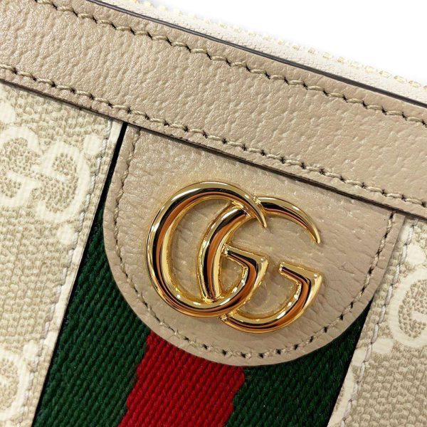 9495395 06 Gucci Ophidia Zip Around Long Wallet IvoryBeige