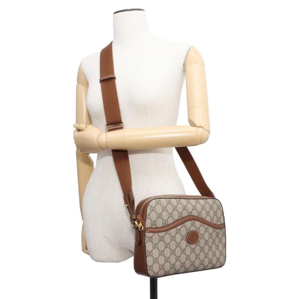 9497528 04 Gucci GG Supreme Interlocking G Shoulder Bag beige