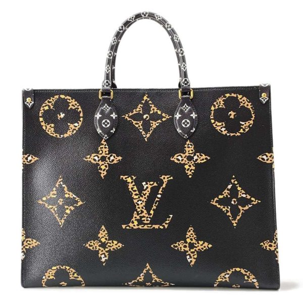 9499058 01 Louis Vuitton On the Go GM Tote Bag Noir Brown