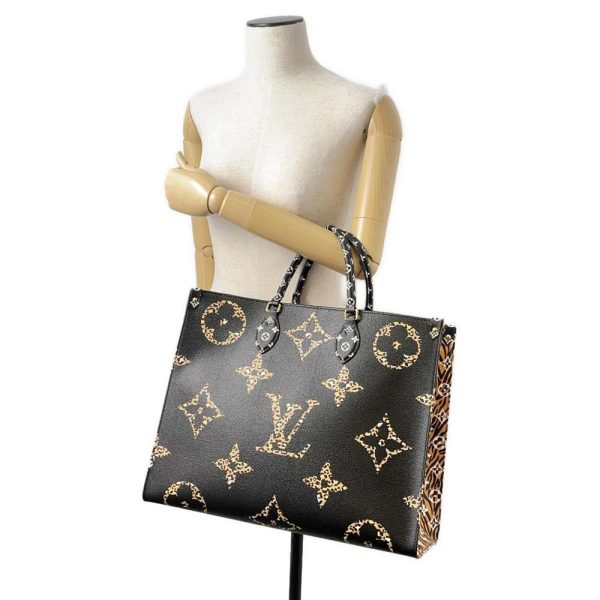 9499058 04 Louis Vuitton On the Go GM Tote Bag Noir Brown