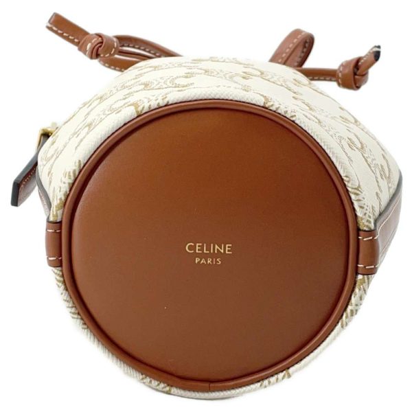 9499089 03 Celine Triomphe Shoulder Bag White Brown