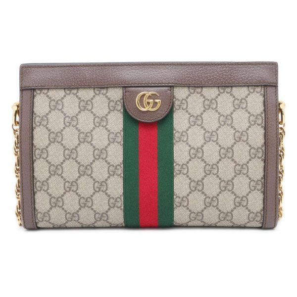 9502826 01 Gucci Ophidia Chain Shoulder Bag BeigeBrown