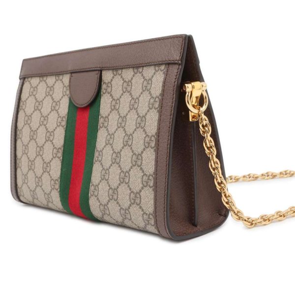 9502826 02 Gucci Ophidia Chain Shoulder Bag BeigeBrown