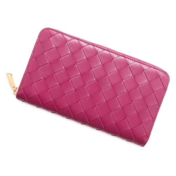 9503113 01 Bottega Veneta Intrecciato Zip Around Long Wallet Purple