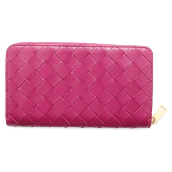 9503113 03 Bottega Veneta Intrecciato Zip Around Long Wallet Purple