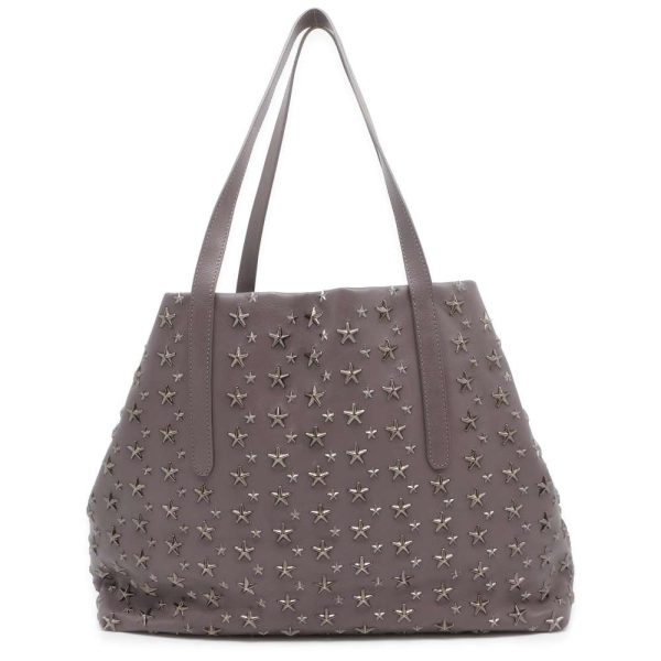 9503212 01 Jimmy Choo Star Studs Pimlico Tote Shoulder Bag gray