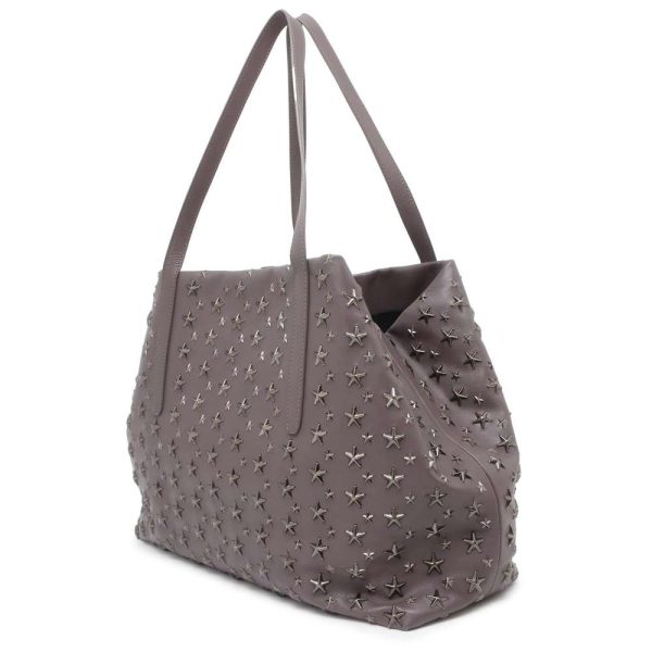 9503212 02 Jimmy Choo Star Studs Pimlico Tote Shoulder Bag gray