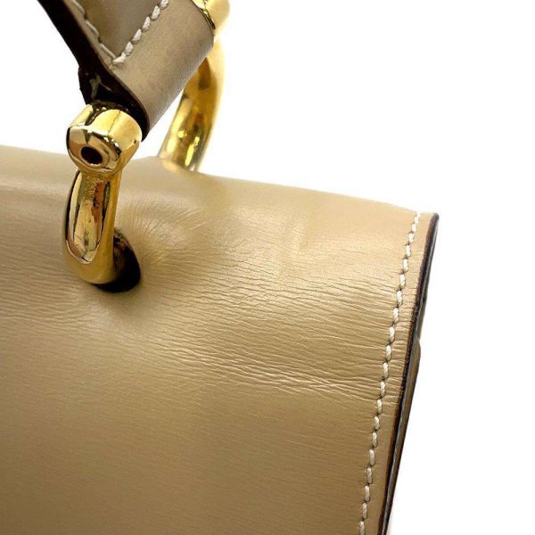 9503359 15 Celine Logo Double Flap Handbag Beige