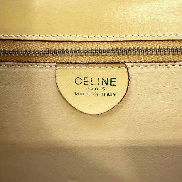 9503359 17 Celine Logo Double Flap Handbag Beige