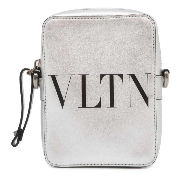 9503458 01 Valentino Garavani Logo Shoulder Bag Silver