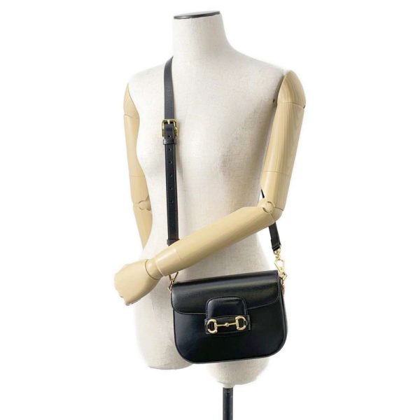 9504097 04 Gucci Horsebit 2way Web Crossbody Shoulder Bag Black