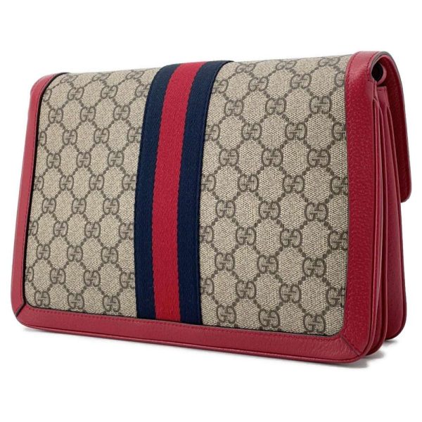 9507241 02 Gucci Bee Queen Margaret Shoulder Bag EbonyRedNavy