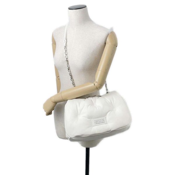 9512429 05 Maison Margiela Glam Slam Chain Shoulder Bag White