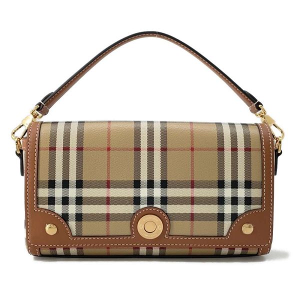 9516458 01 Burberry Note 2way Shoulder Bag Beige Brown