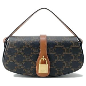 9516526 01 LOUIS VUITTON On My Side Grain Calf Leather Shoulder Bag Black