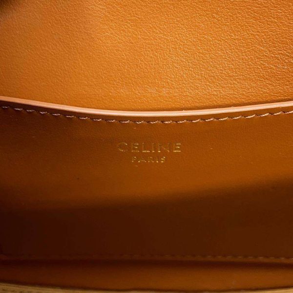 9516526 11 Celine Triomphe Clutch 2way Shoulder Bag Tan