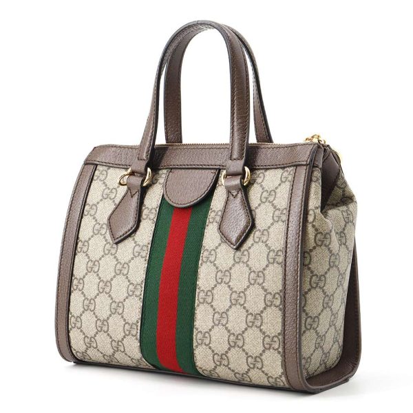 9519312 02 Gucci Ophidia 2WAY Shoulder Bag BeigeBrown