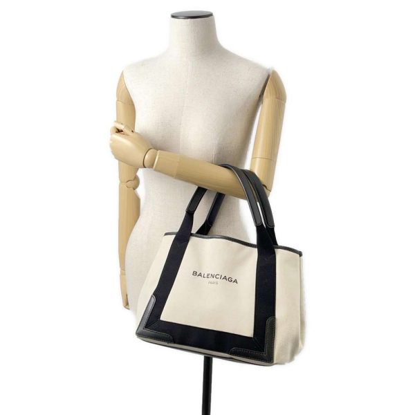 9521704 04 Balenciaga Cabas S Tote Bag Black White