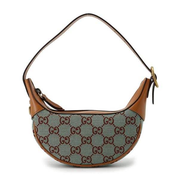 9527195 01 Gucci Ophidia Super Mini GG Shoulder Bag Pale BlueBrown