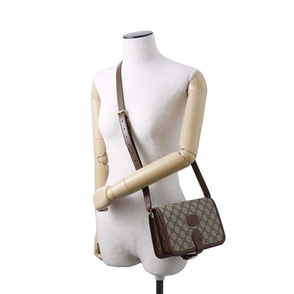 9531840 04 Gucci Interlocking G Crossbody Shoulder Bag Beige