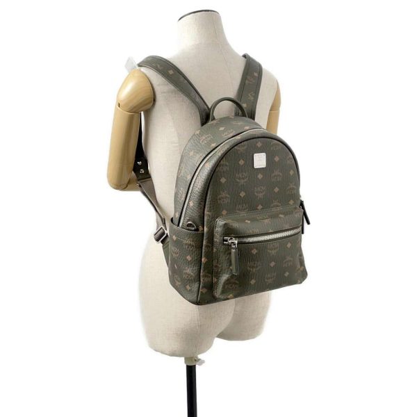 9533738 04 MCM Rucksack Backpack Visetos Grey