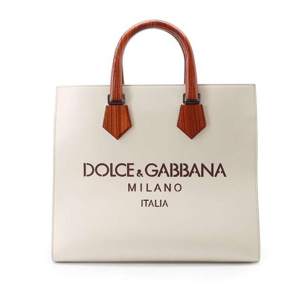 9534162 01 Dolce Gabbana Logo Shopping 2way Shoulder Bag Beige