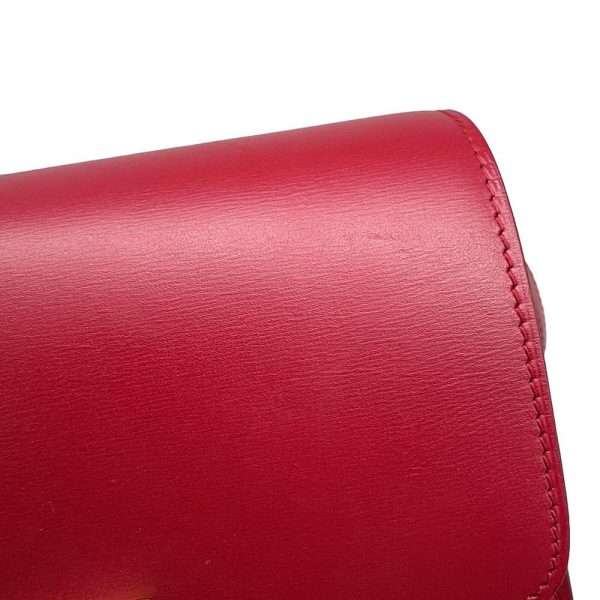 9534261 09 Celine Classic Box Shoulder Bag Red