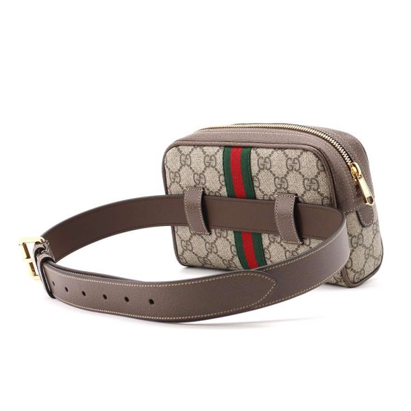 9534308 02 Gucci GG Supreme Ophidia Belt Waist Bag Beige