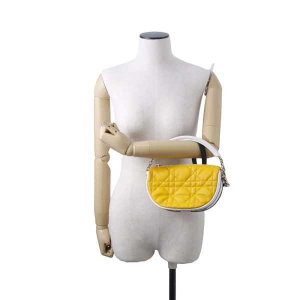 9534339 04 Christian Dior Vive 2way Hobo Shoulder Bag Yellow