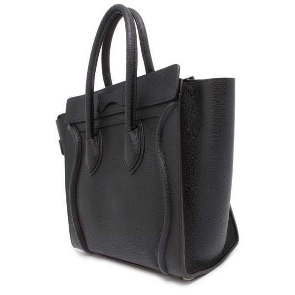 9535695 02 CELINE Luggage Shopper Micro Handbag Black