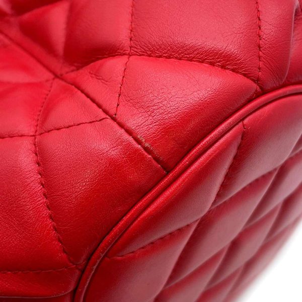 9536715 12 Balenciaga Quilted B Bucket 2way Shoulder Bag Red