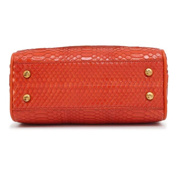 9536784 03 TODS T Timeless Python 2way Shoulder Bag Orange